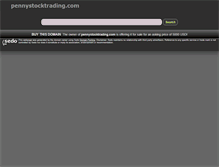 Tablet Screenshot of pennystocktrading.com